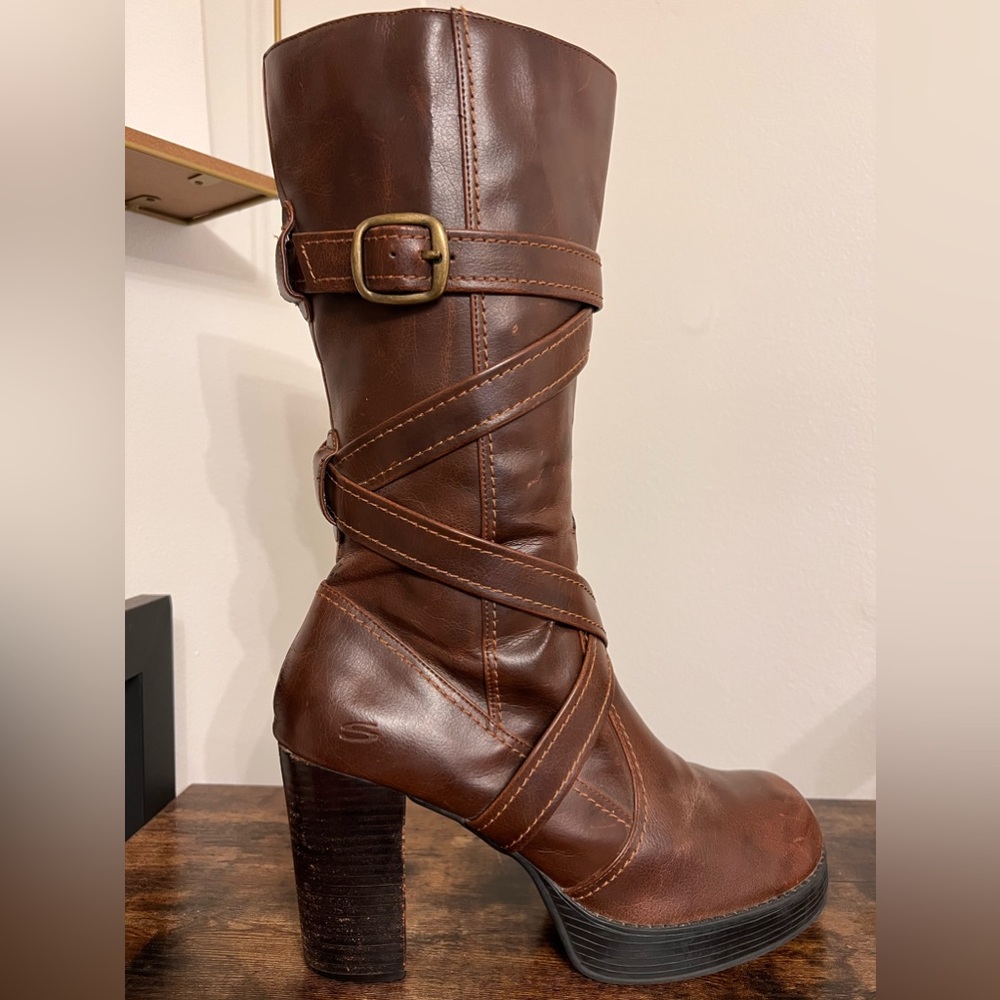 Skechers Brown Leather Boots